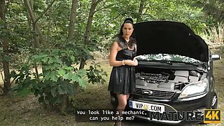 Mature4k. mature prostitute Texas Patti is fucking on top of her car in front of her hubby