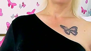 Blonde MILF Skyler From England Plays with a Pink Dildo