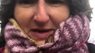 Flashing My Tit with Rock Hard Nip in Fucking Filthy Weather