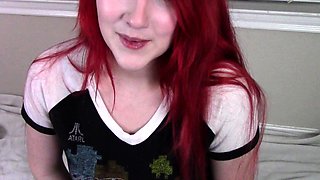 Horny amateur web cam teen girl takes a toy deep inside