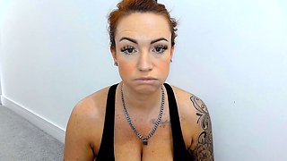 Amateur milf flashing her big boobs in a public place