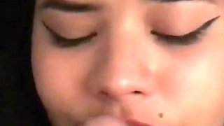 Sensual Blowjob with Quick Handjob by a Beautiful Latina Girl