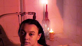 SMALL TIT BRUNETTE TATTOOED TEEN GIRLFRIEND CAUGHT IN SHOWER