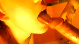 Small Tits Amateur Sucks Cock in the Bath Tub