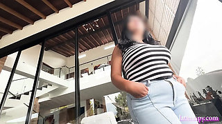 Big Tits Latina Maid Halloween Mask Lesbian Voyeur Homemade Part 1