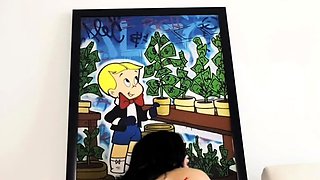 Stacked brunette goes solo toys and masturbation