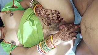 Indian married Lalitabhabhi gets her tight pussy filled by her stepbrother in the bedroom