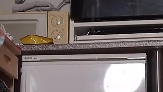 Pissing on her slave before doing laundry