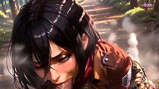 Mikasa Ackerman's secret forest encounter with titan Eren