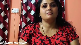 Mistress Fucks Her Servant's Thick Dick in Private with Huge Pussy. Husband Was Not at Home in Hindi Voice.