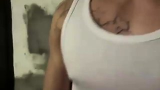 Russian slut get cum in mouth after hard outdoor pounding