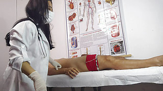 Nurse has her first patient with an erection!