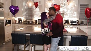 Enchanting Isiah Maxwell and Valerica Steele at feet video