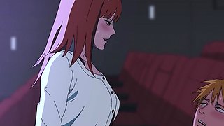 Fucking gorgeous Makima from Chainsaw Man right in the movie theater