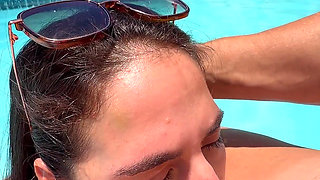 Alone in the Pool I'm a Whore, Broken Throat and Wet Pussy, Swallowing Cum