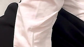 The Secretary Gets Her Feet Licked with Pantyhose and Gets Fucked Before Getting Cum on Her Heels and Swallowing Her!