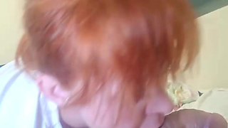 The Redhead Loves to Swallow the Whole Cock Until It Goes All the Way Down Her Throat
