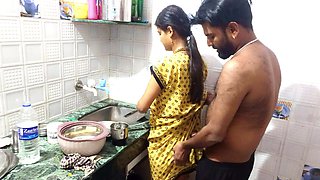 Indian Girl Has Hard Sex in Kitchen Mumbai