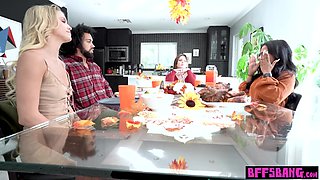 Young Cutie celebrating thanksgiving on a BIG BLACK DICK