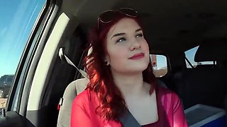Hot 18 yo Redhead Jules Is Dark Dicked In Parking Lot By A Big Black Cock!