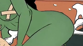 Slut She-hulk Gets Fucked on the First Date. Cartoon
