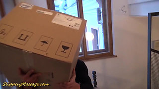 Busty teen Nathaly Cherry gets wild slippery nuru massage fucked