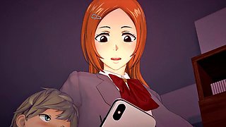 Orihime Inoue Cheats with Boy