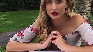 Towering Chinese Stud Rails 6' Blonde Bombshell Alexa Grace Until She Screams