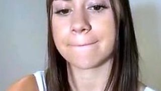 Close up teen foot worship