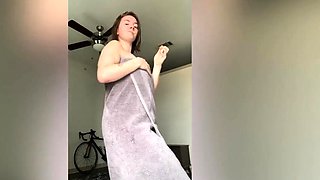 Smoking Hot Brunette Pillow Humping