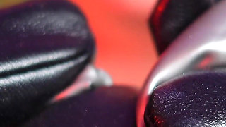 Airballoon latex fetish video, femdom POV humiliation