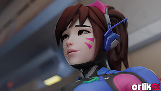 Sexy D.va Asks to Use Condom for Big Dick & Intense Wild Cowgirl Hard Fuck - 3D Overwatch Animation
