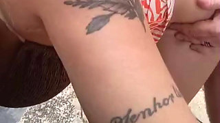Hot Brazilian Latina Muse Enjoying Outdoor Fun With Anal Plug
