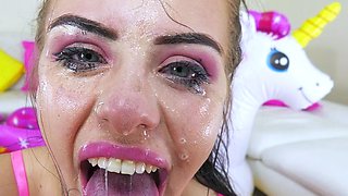 POVLife Sexy brunette Katie King POV blowjob sex