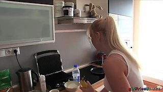 Lesbian Couple Take  A Break From Cooking To Bang