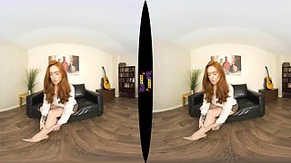Iconic - Incredible Pale Redhead Strips Solo - Sexlikereal