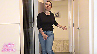 Sister-in-law Jeans Wetting After Her Desperation