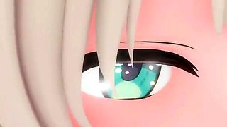 Shigure Ui Blowjob Hentai Facial Cumshot Mmd 3D Clear Blue Eyes Color Edit Smixix