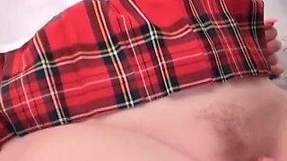 The naughty student gets a spanking