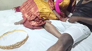 Shy Young Meera’s First Night with Bad Boy Rome – Blowjob & Doggy Style in Tamil