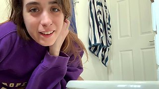 Real party amateur teen sucking cock POV in public