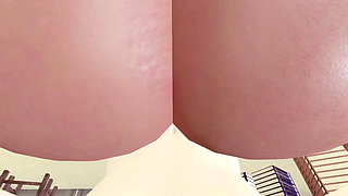 Big Indian Professor WITH A GIGANTIC ASS has sex with a guy in the library alone - full animation