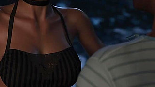 Dominos Beach 13: Zoe's HJ, BJ & Fingering Fun W/ John