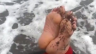 Hogtied in a Wetsuit - Rope Bondage Escape Challenge on the Beach
