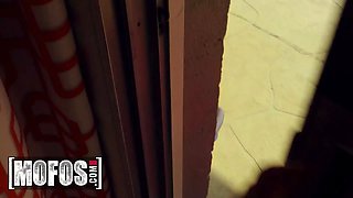 Mofos - dark haired hottie kaitlyn katsaros visits her hung neighbour's pool with a unsheathing bathing suit