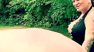 Outdoor Whipping with Pretty Blond MILF Domina
