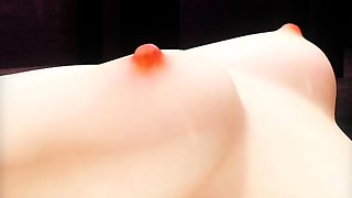 Cute 3D girl with perky boobs gets drilled by a hung monster