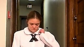 An amateur redhead lesbian is eating pussy from a brunette