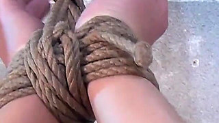 Anouk Tied to Ladder Tit-grabbed Nipple-clamped