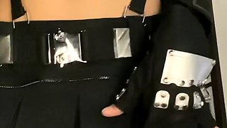 Busty brunette solo masturbation